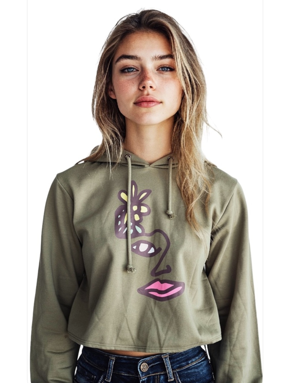 NEW- Large Take Pride 
Graphic PEACE PROJECT 
Olive Green long sleeve Top